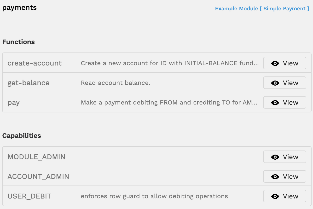 Simple payment functions and capabilities